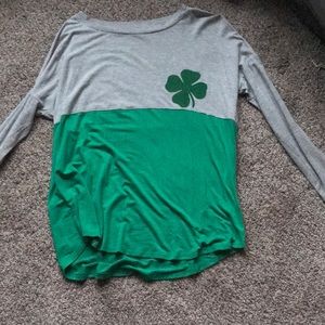 Gray and green shirt